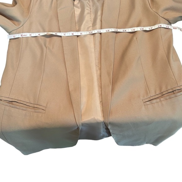 Missguided Oversized Boyfriend Camel Colored Fully Lined Open Front Blazer - Picture 15 of 15